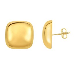 Domed Square Post Earring